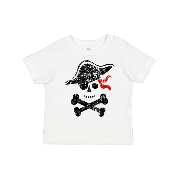 Inktastic Grunge Pirate Skull and Cross Bones Boys or Girls Toddler T-Shirt