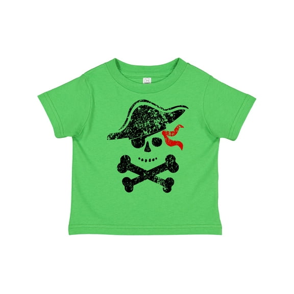 Inktastic Grunge Pirate Skull and Cross Bones Boys or Girls Toddler T-Shirt