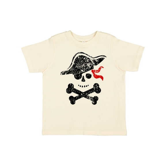 Inktastic Grunge Pirate Skull and Cross Bones Boys or Girls Toddler T-Shirt