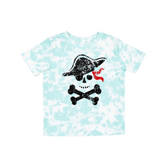 Inktastic Grunge Pirate Skull and Cross Bones Boys or Girls Toddler T-Shirt