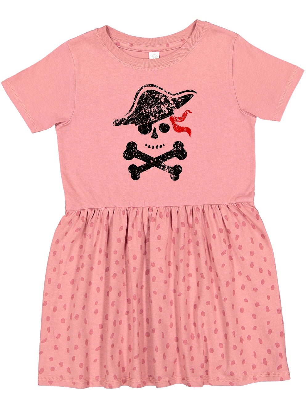 pink skull dress Pink Skull & Crossbones Midi Dress: Long Sleeve Jersey Knit with Pockets