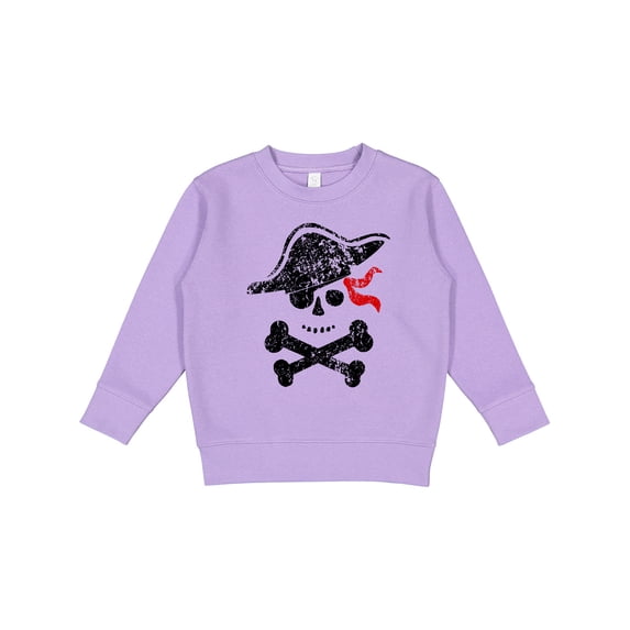Inktastic Grunge Pirate Skull and Cross Bones Toddler Sweatshirt