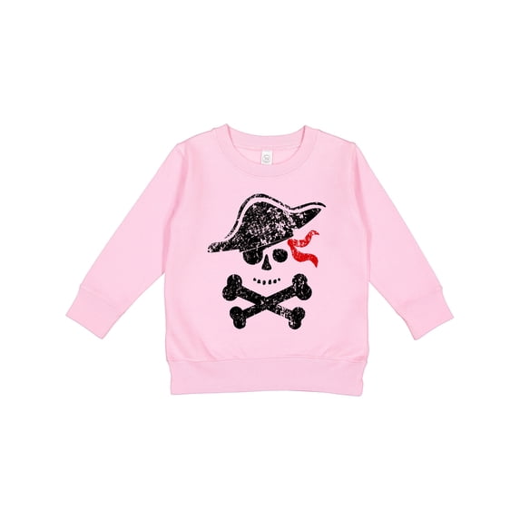Inktastic Grunge Pirate Skull and Cross Bones Toddler Sweatshirt