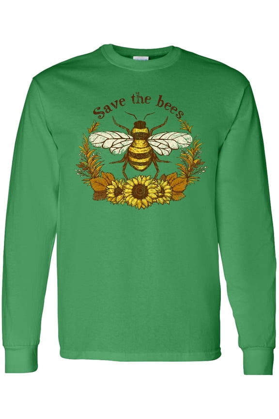Grunge Save the Bees Long Sleeve T-Shirt