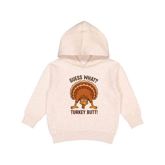 Inktastic Guess What Turkey Butt Toddler Hoodie