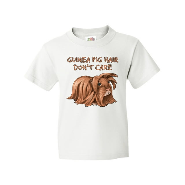 Inktastic Guinea Pig Hair Don't Care Youth T-Shirt