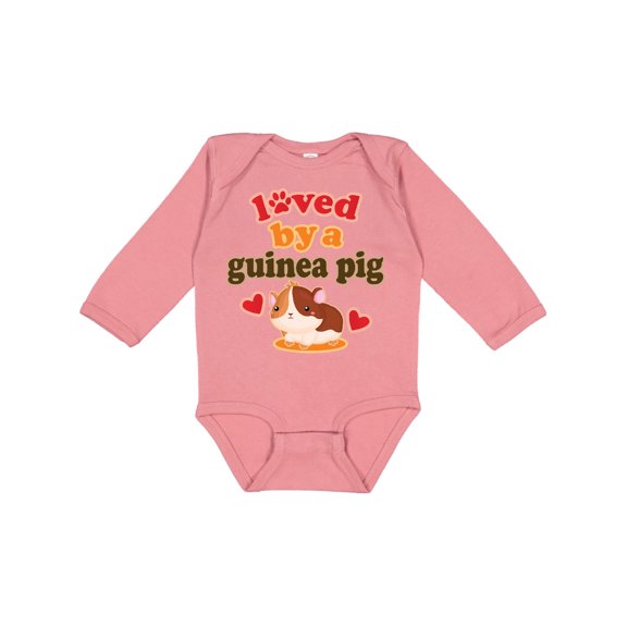 Inktastic Guinea Pig Pet Owner Boys or Girls Long Sleeve Baby Bodysuit