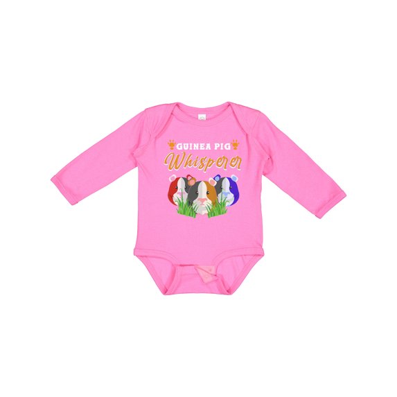 Inktastic Guinea Pig Whisperer Boys or Girls Long Sleeve Baby Bodysuit