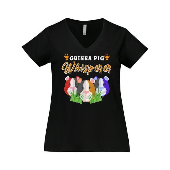 Inktastic Guinea Pig Whisperer Women's Plus Size V-Neck T-Shirt