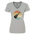 thumbnail image 1 of Inktastic Guitar Music Gift for Guitarist Musician Women's V-Neck T-Shirt, 1 of 5