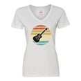 thumbnail image 1 of Inktastic Guitar Music Gift for Guitarist Musician Women's V-Neck T-Shirt, 1 of 5
