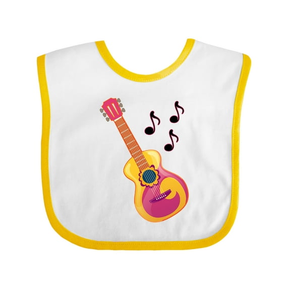 Inktastic Guitar Music Retro Musician Boys or Girls Baby Bib
