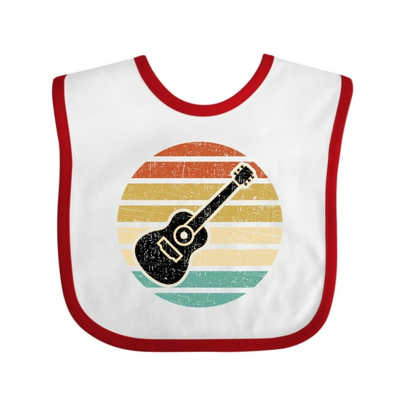 Inktastic Guitar Music for Guitarist Musician Boys or Girls Baby Bib