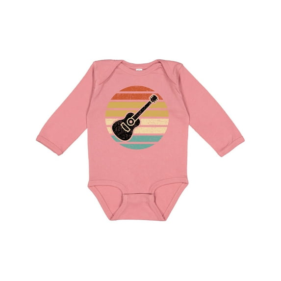 Inktastic Guitar Music for Guitarist Musician Boys or Girls Long Sleeve Baby Bodysuit