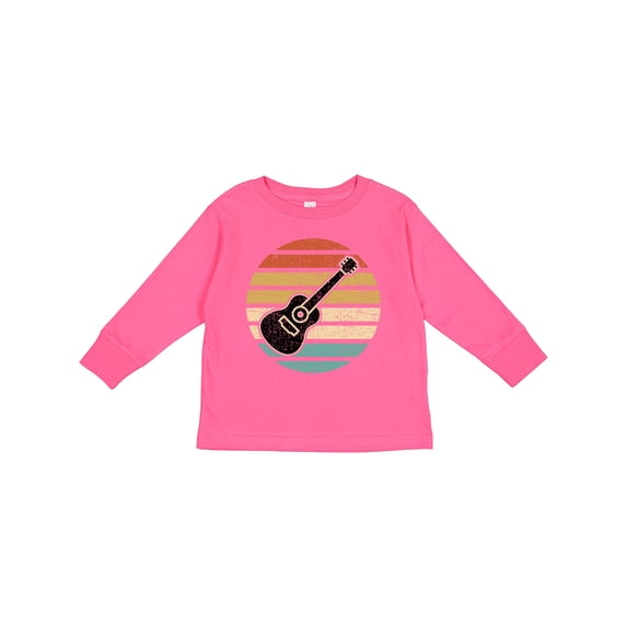 Inktastic Guitar Music for Guitarist Musician Boys or Girls Long Sleeve Toddler T-Shirt