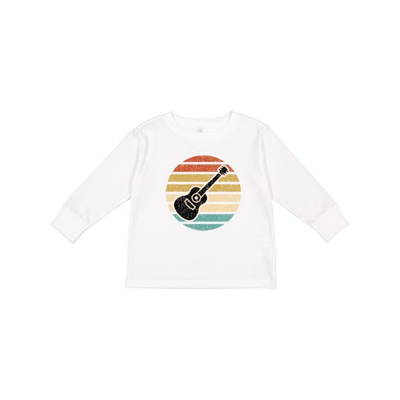 Inktastic Guitar Music for Guitarist Musician Boys or Girls Long Sleeve Toddler T-Shirt