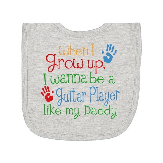 Inktastic Guitar Player Like Daddy Newborn Bib
