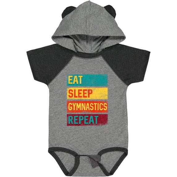 Inktastic Gymnast Eat Sleep Gymnastics Repeat Boys or Girls Baby Bodysuit