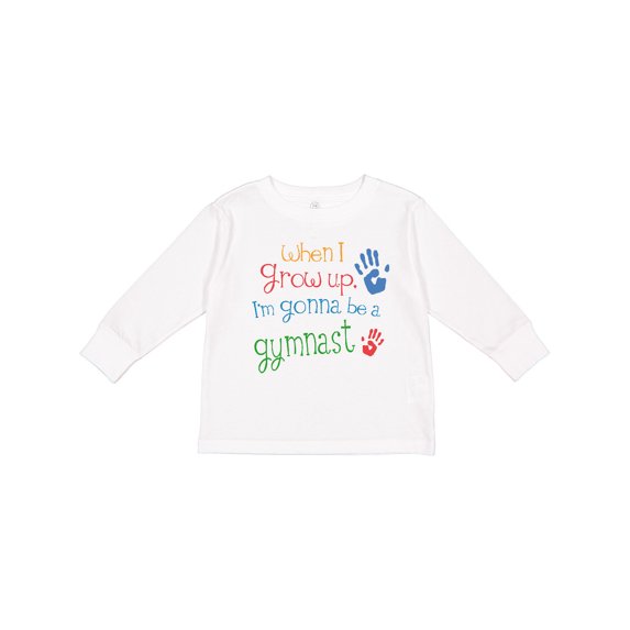 Inktastic Gymnast Future Boys or Girls Long Sleeve Toddler T-Shirt