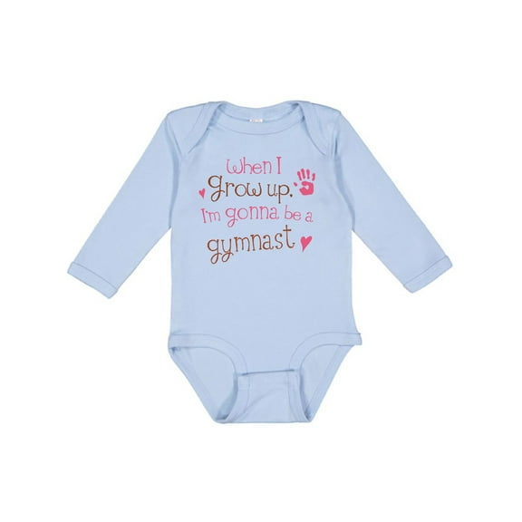 Inktastic Gymnast Future Girls Long Sleeve Baby Bodysuit