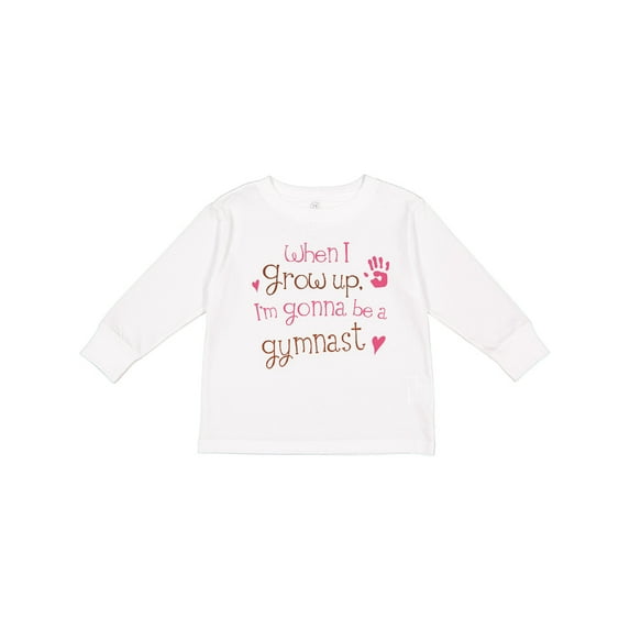 Inktastic Gymnast Future Girls Long Sleeve Toddler T-Shirt