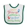 thumbnail image 1 of Inktastic Hacker Like Daddy Boys or Girls Baby Bib, 1 of 4