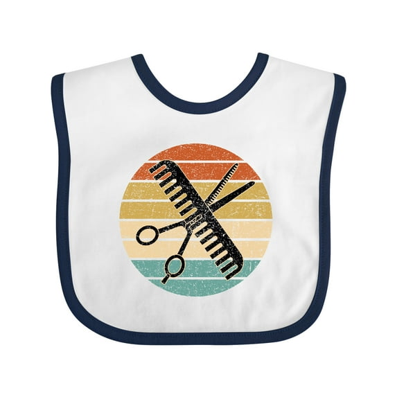 Inktastic Hair Stylist Barber Retro Sunset Boys or Girls Baby Bib