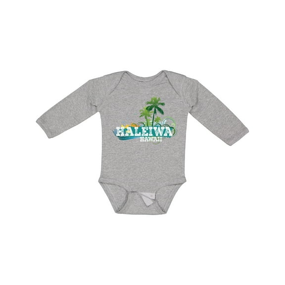 Inktastic Haleiwa Hawaii Vacation Boys or Girls Long Sleeve Baby Bodysuit