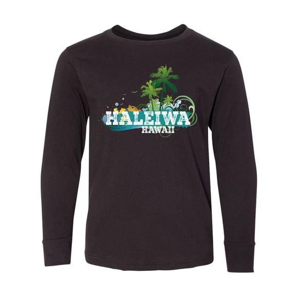 Inktastic Haleiwa Hawaii Vacation Long Sleeve Youth T-Shirt