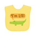 thumbnail image 1 of Inktastic Half Birthday 1/2 Boy Alligator Boys Baby Bib, 1 of 4