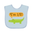 thumbnail image 1 of Inktastic Half Birthday 1/2 Boy Alligator Boys Baby Bib, 1 of 4