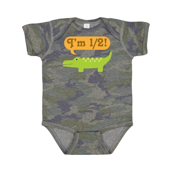 Inktastic Half Birthday 1/2 Boy Alligator Boys Baby Bodysuit
