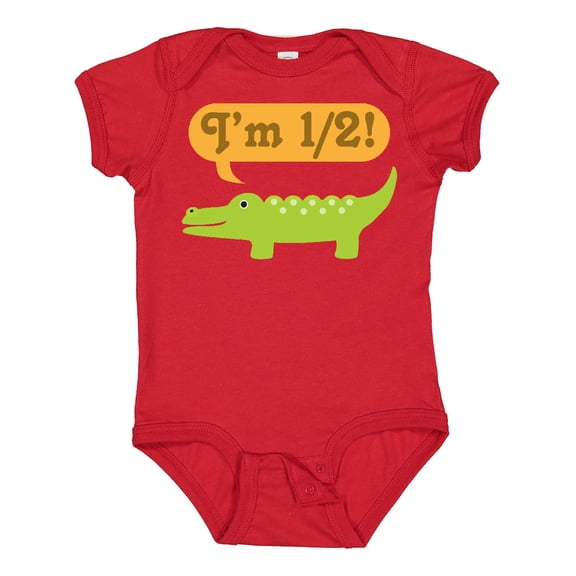 Inktastic Half Birthday 1/2 Boy Alligator Boys Baby Bodysuit