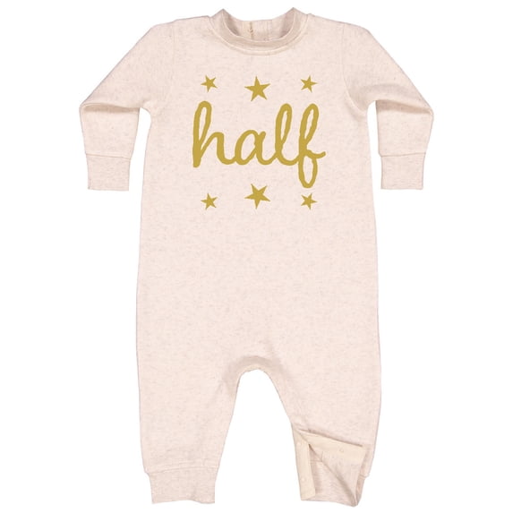 Inktastic Half Birthday 1/2 Photo Baby Fleece Romper