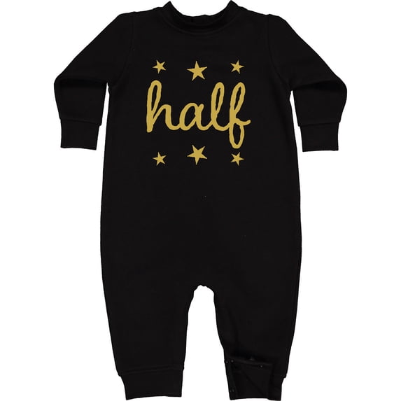 Inktastic Half Birthday 1/2 Photo Baby Fleece Romper
