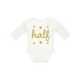 thumbnail image 1 of Inktastic Half Birthday 1/2 Photo Boys or Girls Long Sleeve Baby Bodysuit, 1 of 5