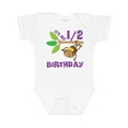 thumbnail image 1 of Inktastic Half Birthday 6 Months Baby Monkey Boys or Girls Baby Bodysuit, 1 of 5