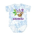 thumbnail image 1 of Inktastic Half Birthday 6 Months Baby Monkey Boys or Girls Baby Bodysuit, 1 of 5