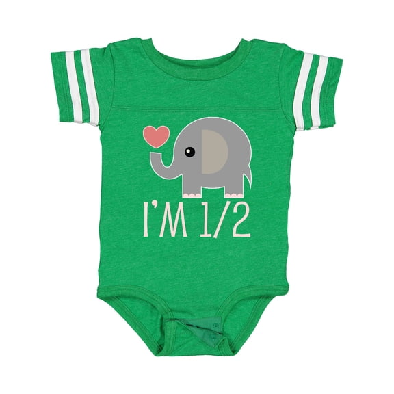Inktastic Half Birthday Cute Elephant Girls Baby Bodysuit