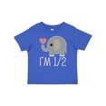 thumbnail image 1 of Inktastic Half Birthday Cute Elephant Girls Baby T-Shirt, 1 of 5