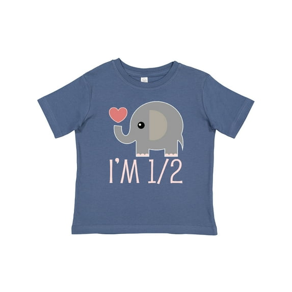 Inktastic Half Birthday Cute Elephant Girls Baby T-Shirt