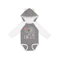 thumbnail image 1 of Inktastic Half Birthday Cute Elephant Girls Long Sleeve Baby Bodysuit, 1 of 5