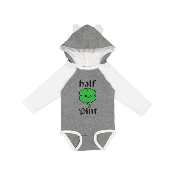 Inktastic Half Pint Boys or Girls Long Sleeve Baby Bodysuit