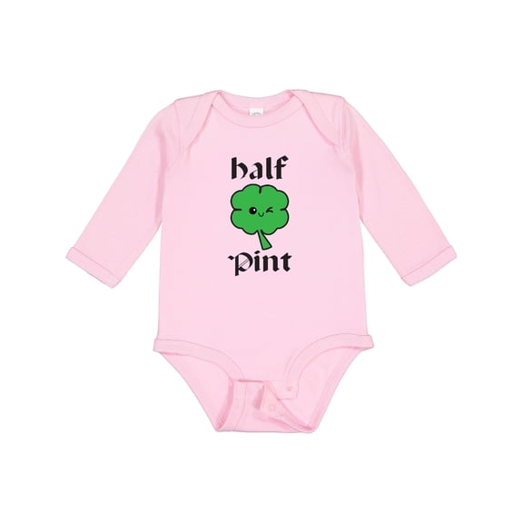 Inktastic Half Pint Boys or Girls Long Sleeve Baby Bodysuit