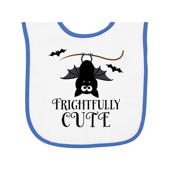Inktastic Halloween Bat Frightfully Cute Holiday Baby Terry Cloth Bib