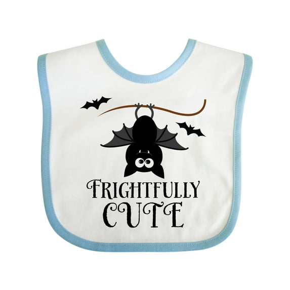 Inktastic Halloween Bat Frightfully Cute Holiday Boys or Girls Baby Bib