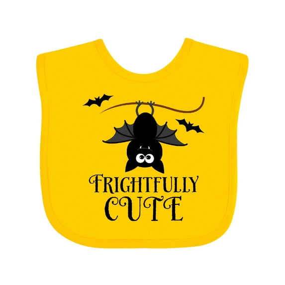 Inktastic Halloween Bat Frightfully Cute Holiday Boys or Girls Baby Bib