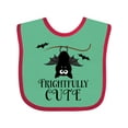 thumbnail image 1 of Inktastic Halloween Bat Frightfully Cute Holiday Boys or Girls Baby Bib, 1 of 3