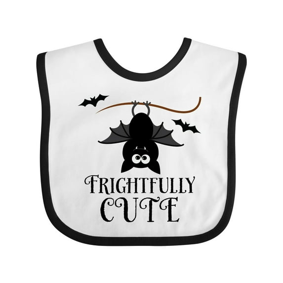 Inktastic Halloween Bat Frightfully Cute Holiday Boys or Girls Baby Bib