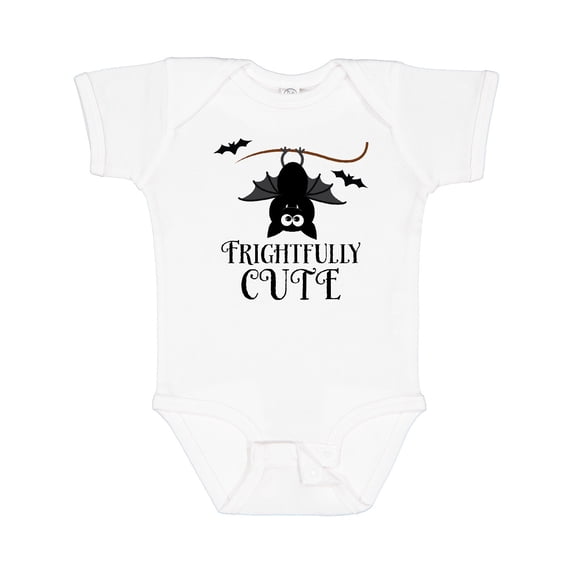 Inktastic Halloween Bat Frightfully Cute Holiday Boys or Girls Baby Bodysuit